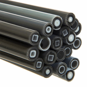 Murrine Cane: Black and French Vanilla (CoE90) - Warm Glass