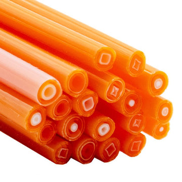 Murrine Cane: Orange & French Vanilla (CoE90) - Warm Glass