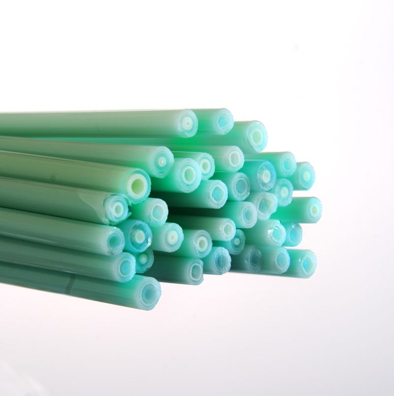 Murrine Cane: Turquoise and White (CoE90) - Warm Glass