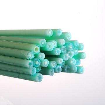 Murrine Cane: Turquoise and White (CoE90) - Warm Glass