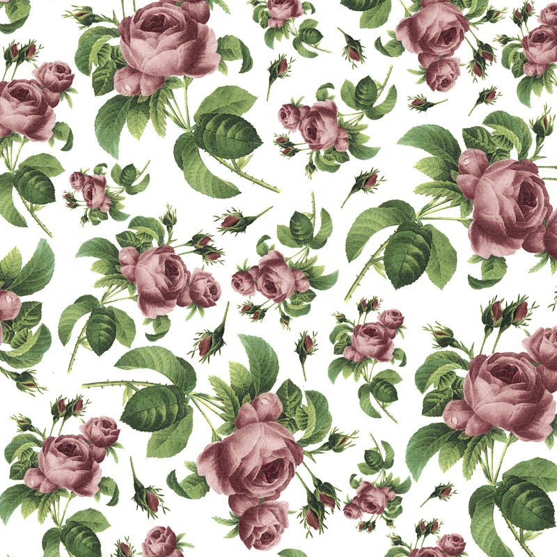 Rose Decal 22 x 22cm - Warm Glass