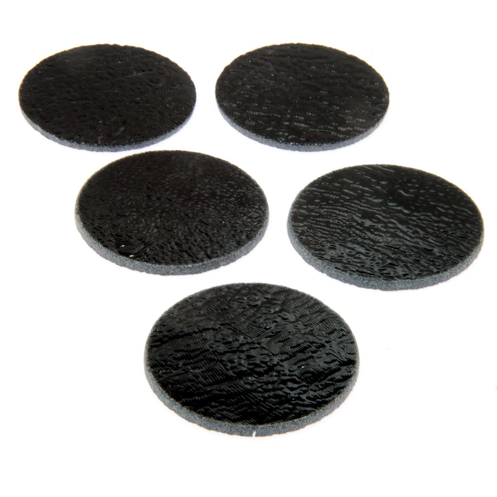 Small Black Opaque Glass Circles (0100) - Warm Glass