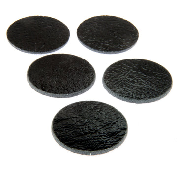 Small Black Opaque Glass Circles (0100) - Warm Glass