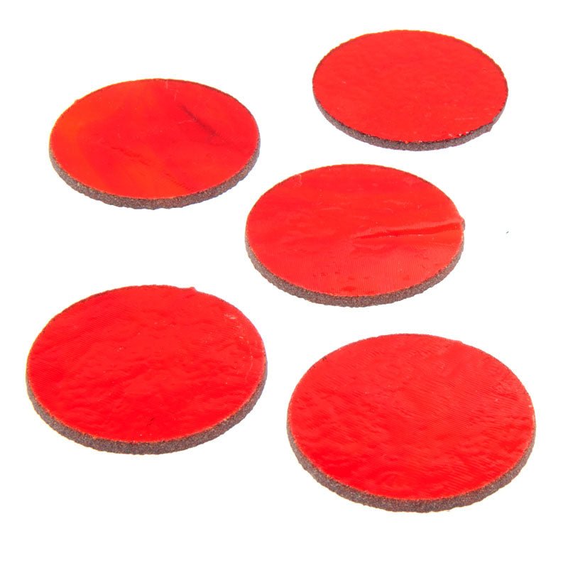 Small Red Transparent Glass Circle Packs (1122) - Warm Glass