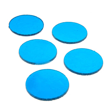 Small Turquoise Blue Transparent Glass Circles (1116) - Warm Glass