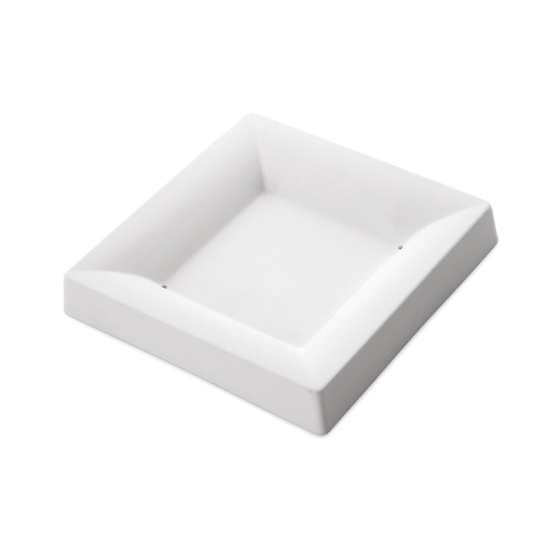 Square Plate Simple Curve Mould 8299 (15.4cm x 15.2cm x 1.7cm) - Warm Glass