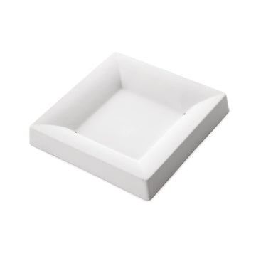 Square Plate Simple Curve Mould 8299 (15.4cm x 15.2cm x 1.7cm) - Warm Glass