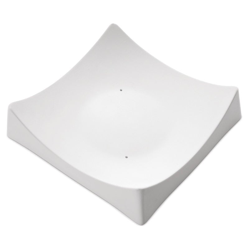 Square Slumper with Flat Base Mould 8295 (17.3cm x 17cm x 4.1cm) - Warm Glass