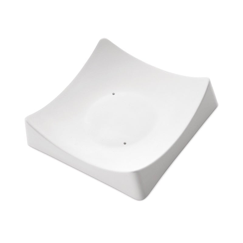 Square Slumper with Flat Base Mould 8297 (13.3cm x 13.6cm x 3.3cm) - Warm Glass