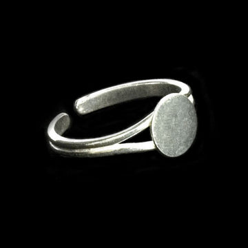 Sterling Silver Ring Blank - Warm Glass