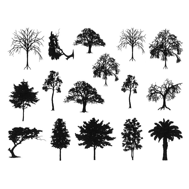 Tree Decal 13.3cm x 10cm - Warm Glass