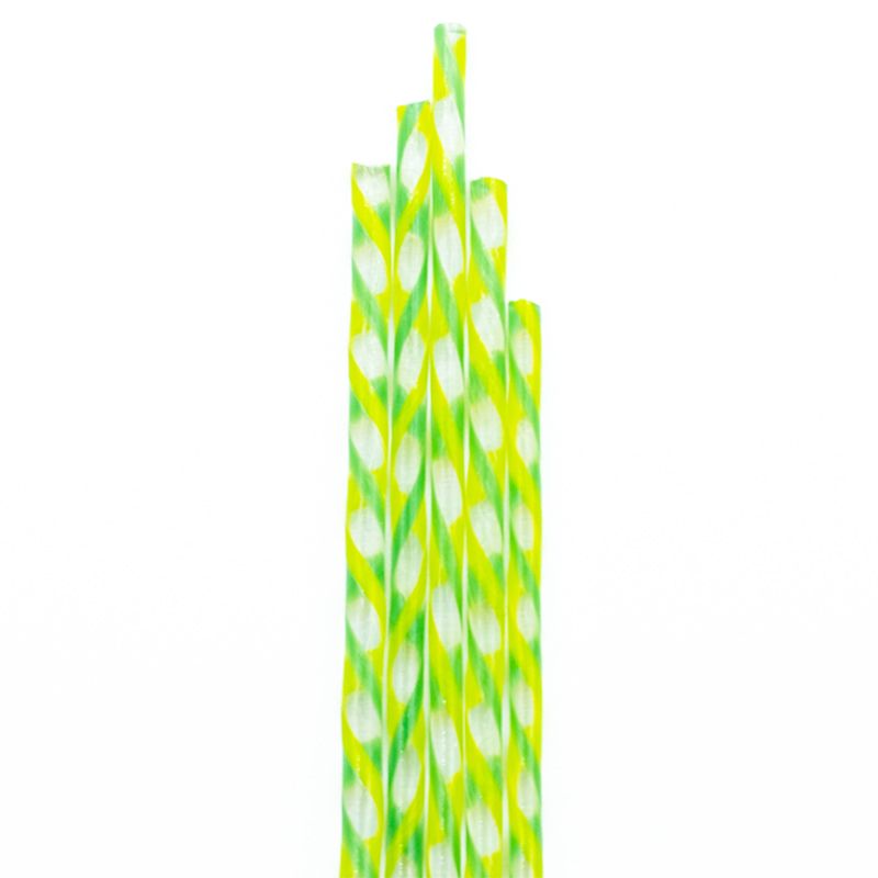Twisted Glass Cane: Spring Green, Jade & Clear (CoE90) - Warm Glass