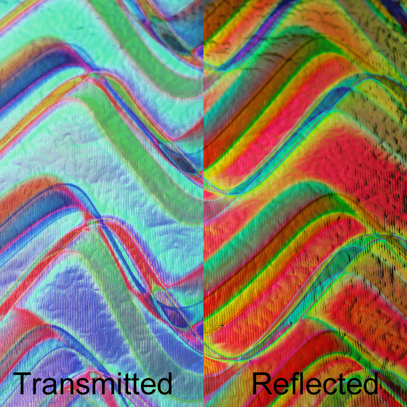 CBS Dichroic Pattern: Twizzle on Clear – Warm Glass